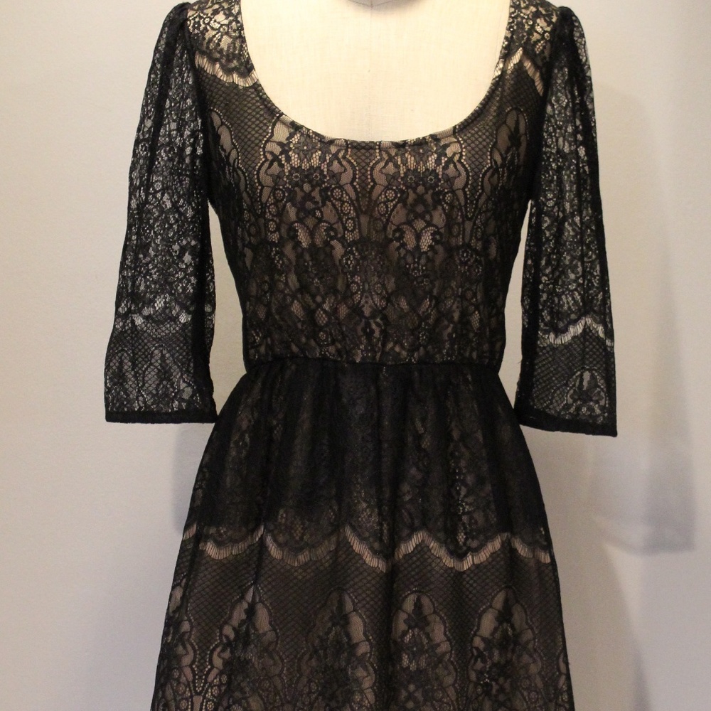 M&M Couture by Miss Me Black Lace Dress